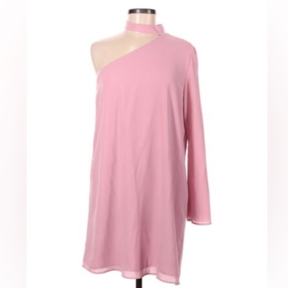 New! Valentine’s Pink One-Shoulder Dress - Picture 7 of 11